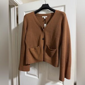 Banana Republic Cotton Silk Bell Sleeve Sweater